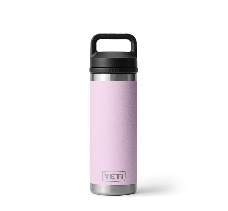 18 oz YETI Rambler Bottle with Leak-Proof Chug Cap, Vacuum Insulated Stainless Steel, Cherry Blossom (532 ml)