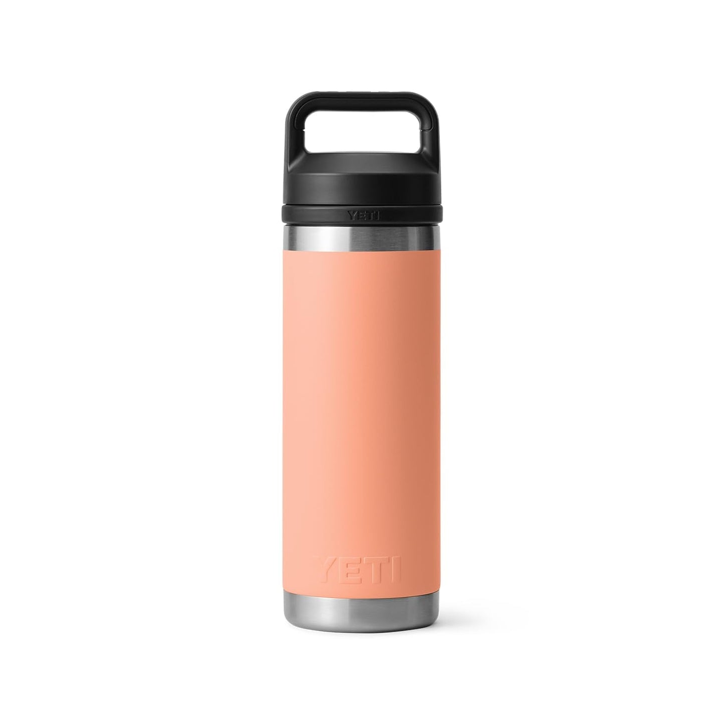 18 oz YETI Rambler Stainless Steel Bottle, Vacuum Insulated, Leak-Proof with Chug Cap, Low Country Peach