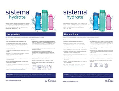 11 oz Sistema Hydrate Twist 'N' Sip Water Bottle, Color May Vary