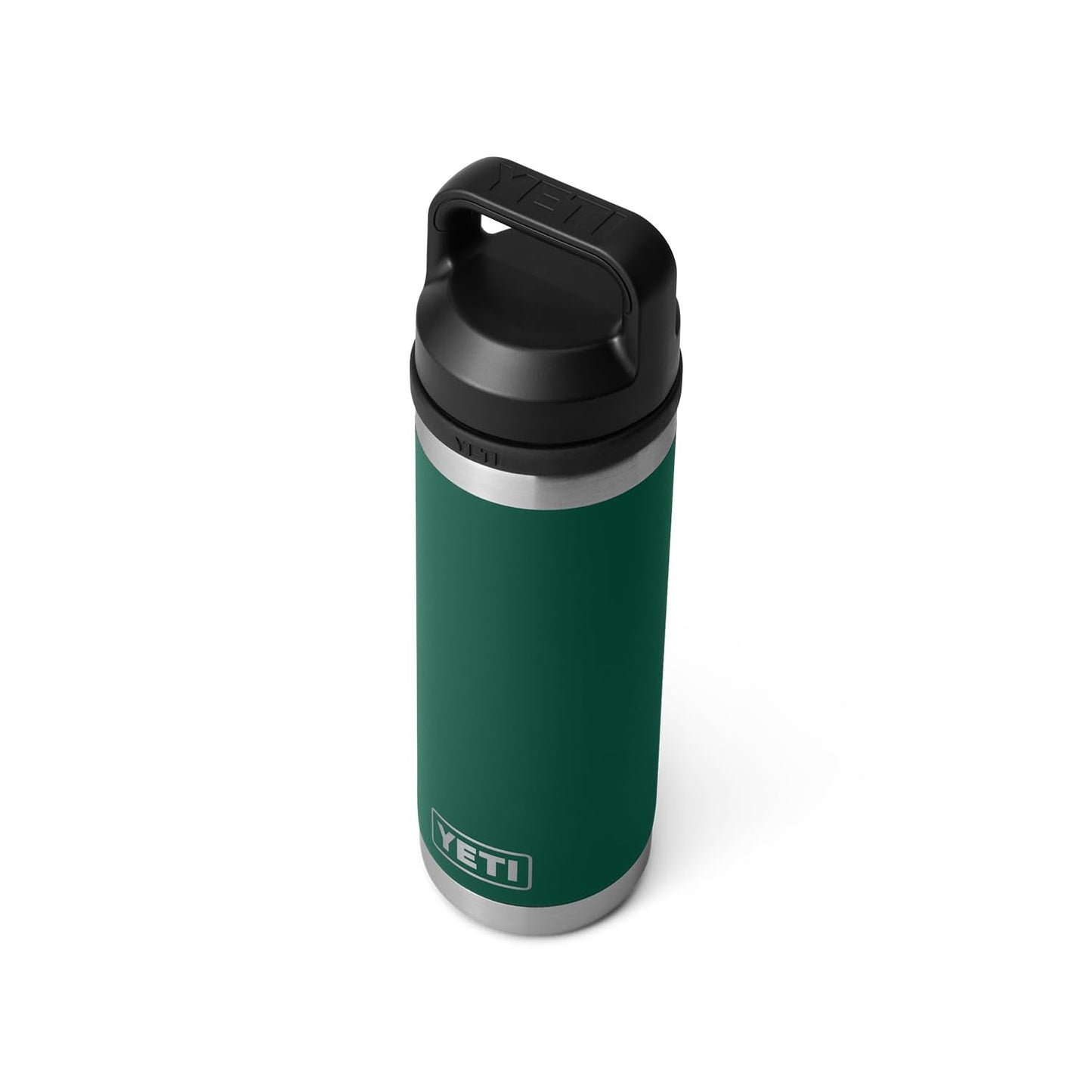 18 oz YETI Rambler Stainless Steel Bottle, Vacuum Insulated, Leak-Proof with Chug Cap, Black Forest Green