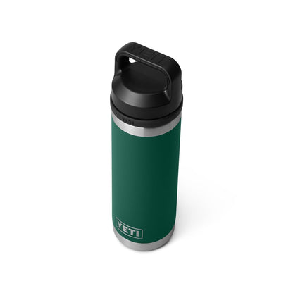 18 oz YETI Rambler Stainless Steel Bottle, Vacuum Insulated, Leak-Proof with Chug Cap, Black Forest Green