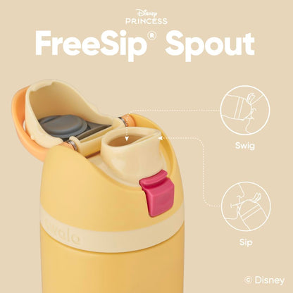 24 oz Owala Disney Princess FreeSip Insulated Stainless Steel Water Bottle with Straw, BPA-Free Sports Bottle, Tiana, Sports and Travel