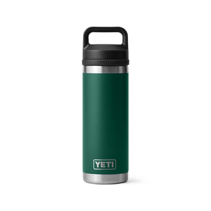 18 oz YETI Rambler Stainless Steel Bottle, Vacuum Insulated, Leak-Proof with Chug Cap, Black Forest Green