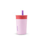 12 oz Owala Kids Stainless Steel Insulated Tumbler with Spill-Resistant Flexible Straw, Easy to Clean, Dishwasher Safe, Pink & Purple, Lilac Rocket, Travel Water Bottle