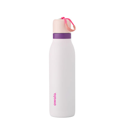 18 oz Insulated Stainless Steel Water Bottle for Teens, 2-in-1 Straw Spout, Leak-Proof, BPA-Free, Cold 24H, Easy Carry, Sweetheart Bow, School and Travel Gift