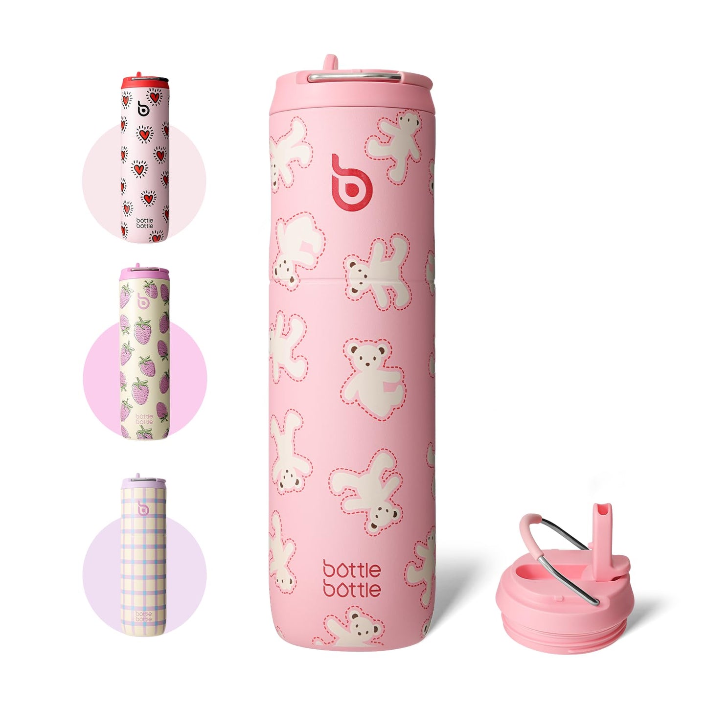 BOTTLE BOTTLE 24oz Insulated Stainless Steel Water Bottle with Straw Lid & Handle – Double-Wall Vacuum, Leak-Proof, BPA-Free Metal Sports Water Bottle for Gym, Travel & Outdoor Use