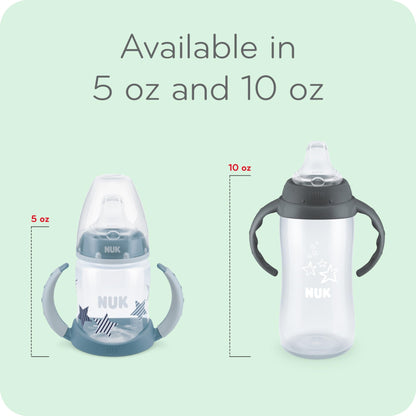 NUK Learner Sippy Cup – 10 oz, 2-Pack, Spill-Proof, BPA-Free, for Babies 8+ Months
