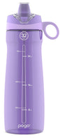 24 oz Contigo Cortland Chill 2.0 Vacuum-Insulated Stainless Steel Water Bottle, Spill-Proof Interchangeable Lid, Blueberry, Hot & Cold Drinks for Kids & Adults