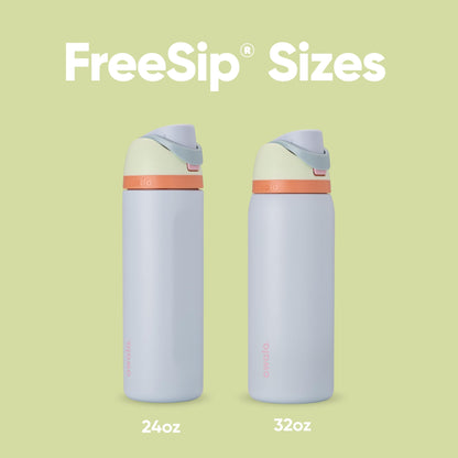 24 oz Insulated Stainless Steel Water Bottle with Straw, BPA-Free Sports Travel School Bottle, Beach House