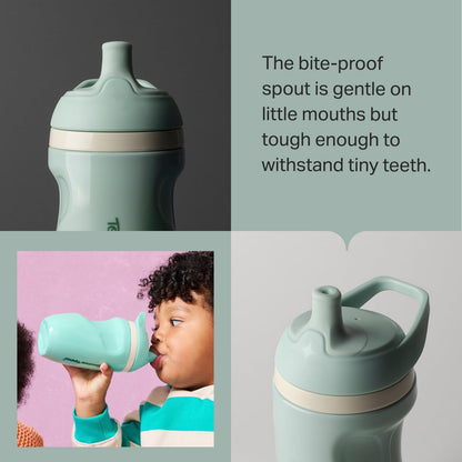 18 oz Triple-Insulated Stainless Steel Water Bottle with 3 Lids, BPA-Free, Keeps Cold 24H, Peach