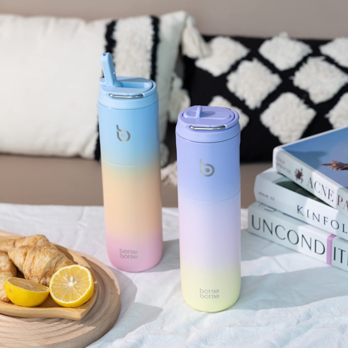 BOTTLE BOTTLE 24oz Insulated Stainless Steel Water Bottle with Straw Lid & Handle – Double Wall Vacuum, Leakproof, Reusable, BPA-Free, for Sports, Gym & Travel