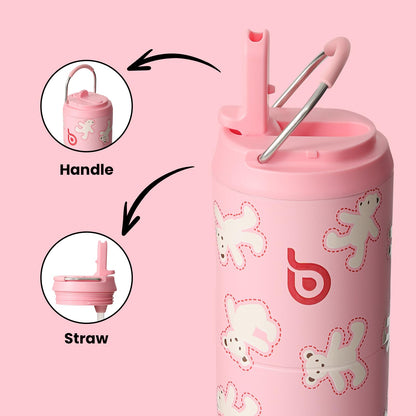 BOTTLE BOTTLE 24oz Insulated Stainless Steel Water Bottle with Straw Lid & Handle – Double-Wall Vacuum, Leak-Proof, BPA-Free Metal Sports Water Bottle for Gym, Travel & Outdoor Use