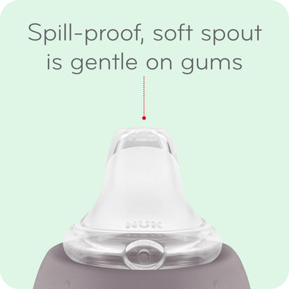 NUK Learner Sippy Cup – 10 oz, 2-Pack, Spill-Proof, BPA-Free, for Babies 8+ Months