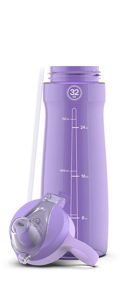 24 oz Contigo Cortland Chill 2.0 Vacuum-Insulated Stainless Steel Water Bottle, Spill-Proof Interchangeable Lid, Blueberry, Hot & Cold Drinks for Kids & Adults