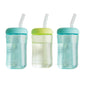 3 Pack 7 oz The First Years Squeeze & Sip Toddler Straw Cups, Squeezable Transition Sippy Cups with Silicone Straw, Ages 6 Months+