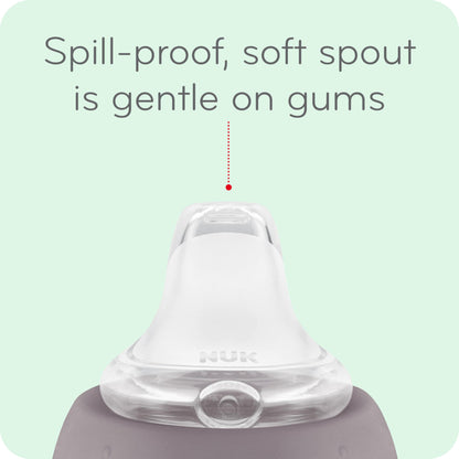 NUK Disney Princess Learner Sippy Cup – 10 oz, 2-Pack, Spill-Proof, BPA-Free, for Babies 8+ Months