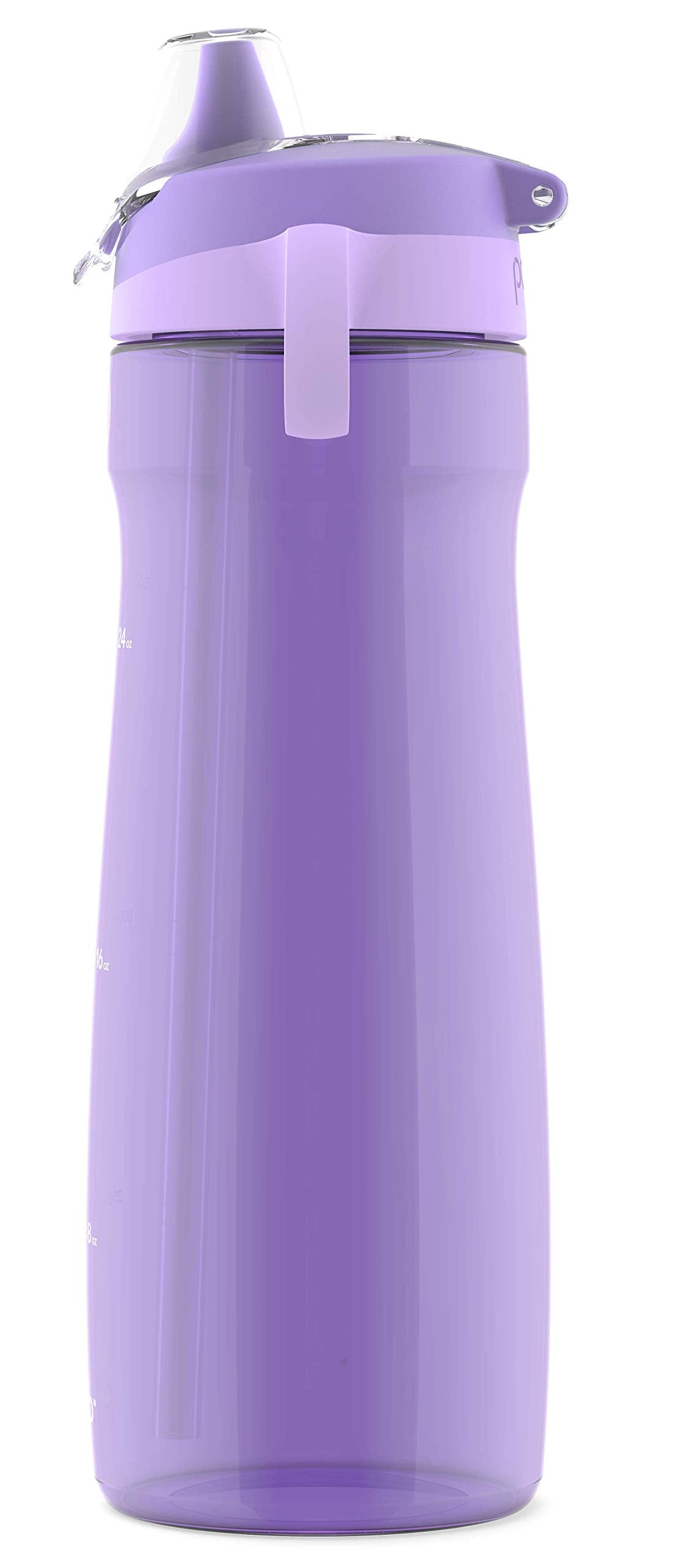 24 oz Contigo Cortland Chill 2.0 Vacuum-Insulated Stainless Steel Water Bottle, Spill-Proof Interchangeable Lid, Blueberry, Hot & Cold Drinks for Kids & Adults