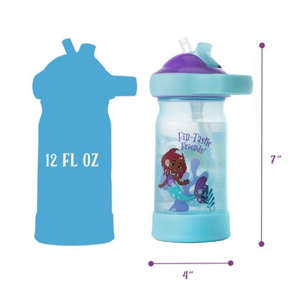 The First Years Disney Ariel Toddler Water Bottle - Spill Proof Disney Princess Water Bottles with Protective DropGuard - Disney Gifts for Toddlers - 12 Oz - Ages 2 Years and Up