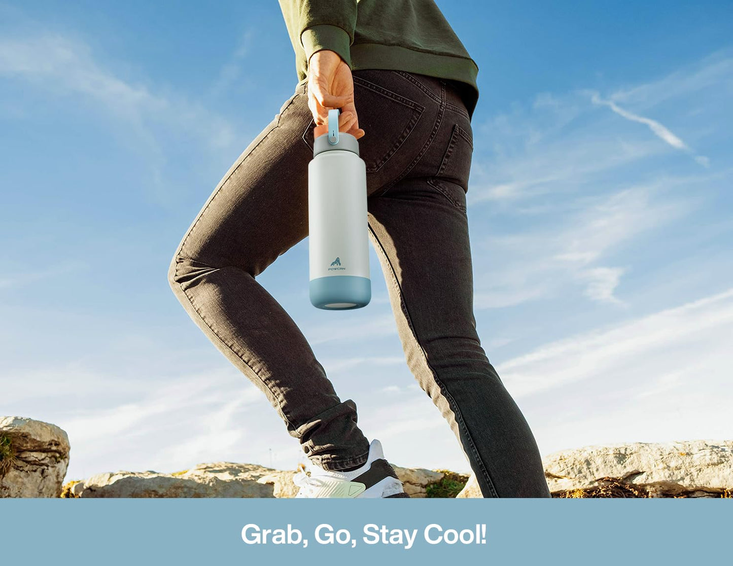 26 oz Insulated Stainless Steel Water Bottle with 2-in-1 Straw and Spout Lid, Leak-Proof, Cold 24H for Sports, Travel, School, Candy Ripple