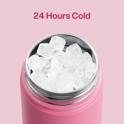 40 oz Insulated Stainless Steel Water Bottle with Two-Way Spout, Built-In Straw, Bucket Handle, BPA-Free, Leak-Proof, E