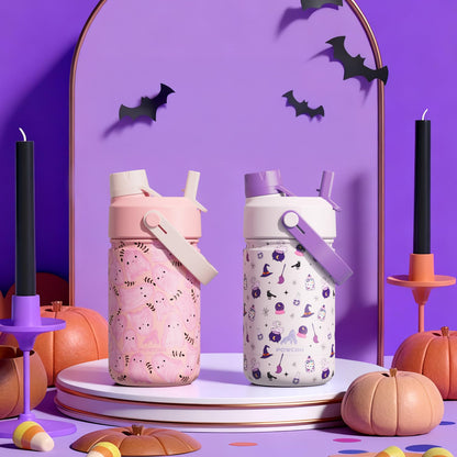 25 oz Clear Tritan Plastic Water Bottle with Straw, BPA-Free Sports Bottle for Travel, Shy Marshmallow