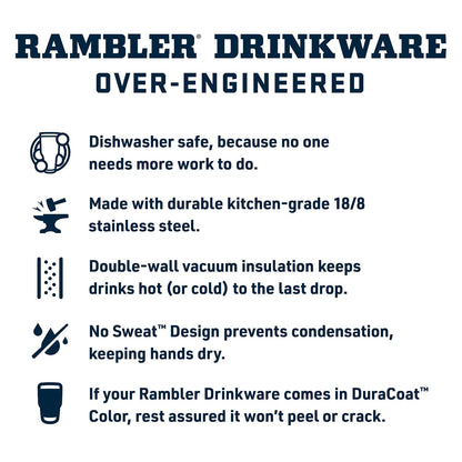 18 oz YETI Rambler Stainless Steel Bottle, Vacuum Insulated, Leak-Proof with Chug Cap, Black Forest Green