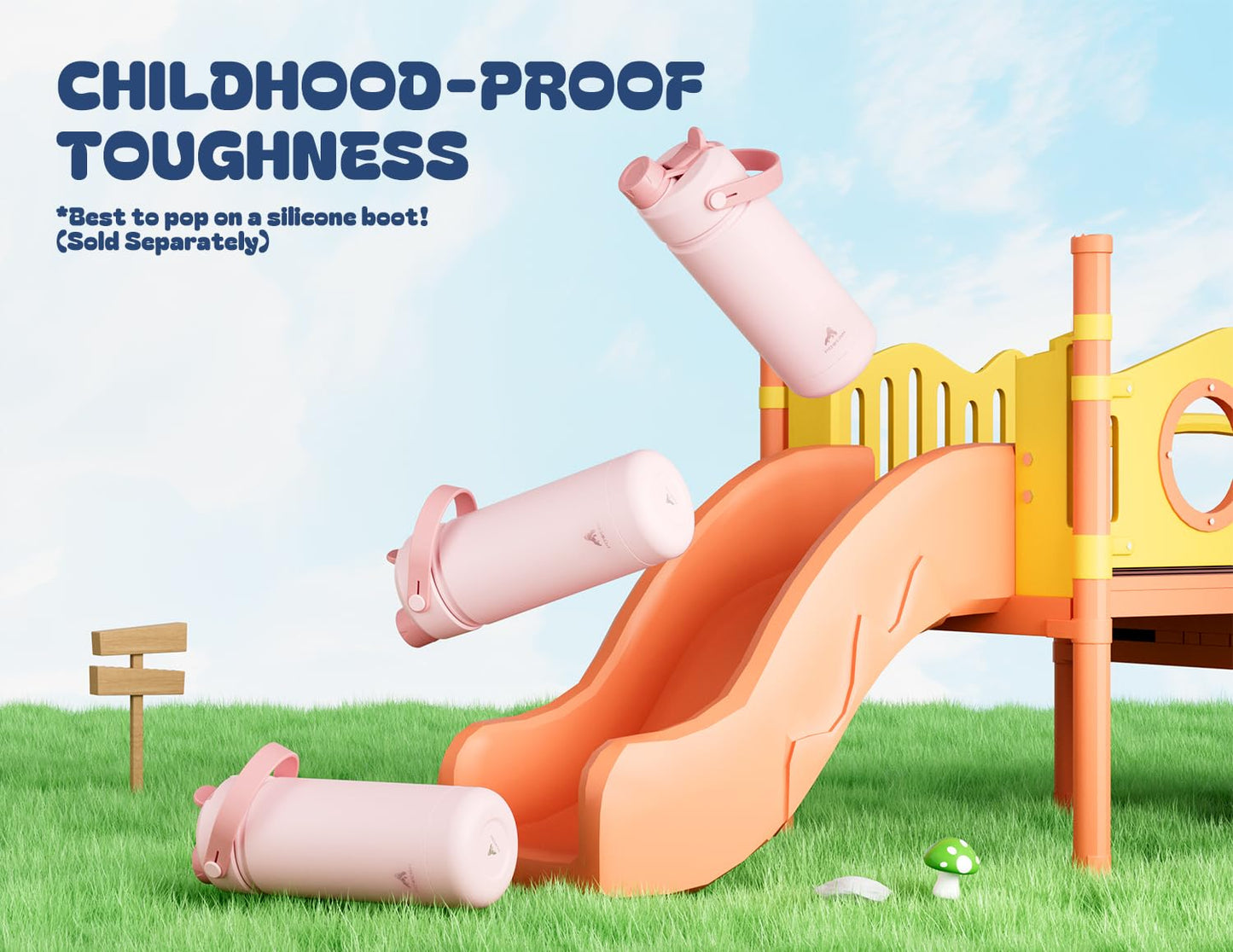 12 oz Kids Insulated Stainless Steel Water Bottle, 2-in-1 Straw Spout, Leak-Proof, BPA-Free, Cold 24H, Easy Carry, Pink Confetti, School, Sports, Camping Gift