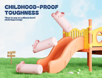 12 oz Kids Insulated Stainless Steel Water Bottle, 2-in-1 Straw Spout, Leak-Proof, BPA-Free, Cold 24H, Easy Carry, Pink Confetti, School, Sports, Camping Gift