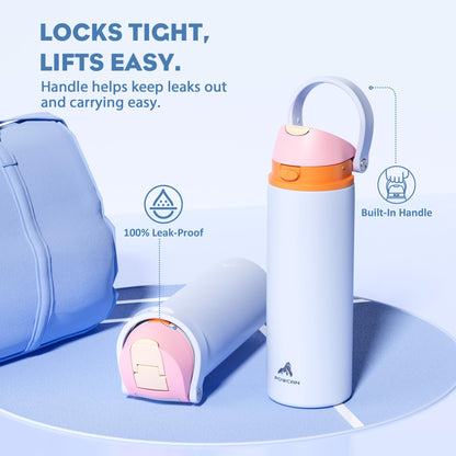 3 Pack 10 oz Nuby Clik-It Grip N' Sip Soft Spout No-Spill Training Sippy Cups with Handles, Aqua, Purple, Pink, 4+ Months