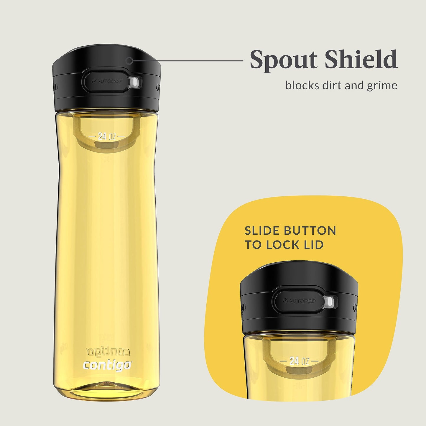 2 Pack 24 oz Contigo Jackson 2.0 Leak-Proof Water Bottles