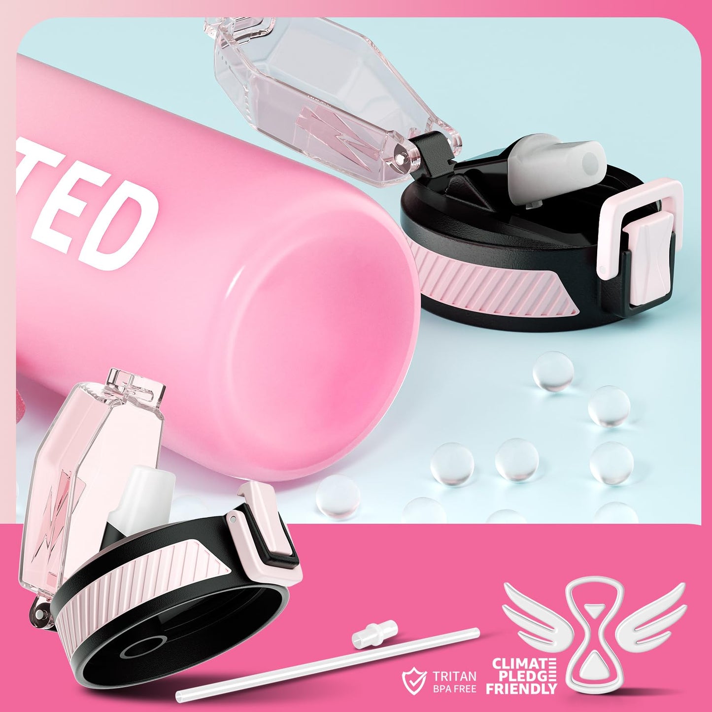 24 oz CamelBak Podium Bike Water Bottle, Easy Squeeze, Fits Most Bike Cages, Black