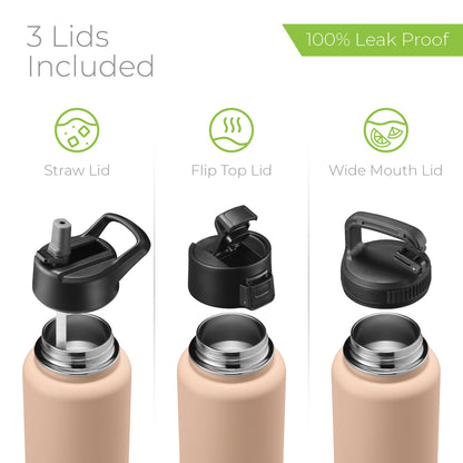 32 oz Motivational Water Bottle with Straw, Time Marker, BPA-Free Tritan, 1L Leak-Proof Sports Bottle with Carry Strap for Women, Gym, Fitness, Outdoor