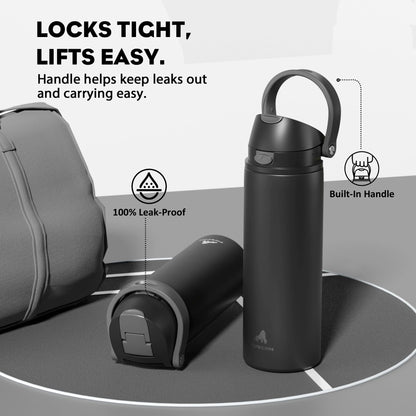 3 Piece 10 oz Nuby No-Spill Grip N’ Sip Cups with Soft Flex Spout, 2 Handles, Clik-It Lock Feature, Neutral