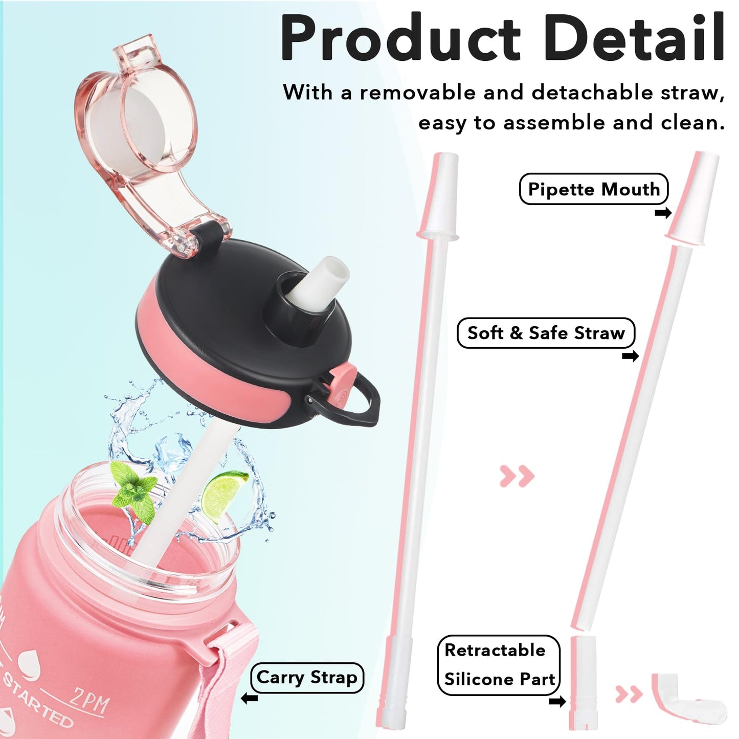 24 oz Contigo Cortland Water Bottle, BPA-Free, Spill-Proof, Glacier