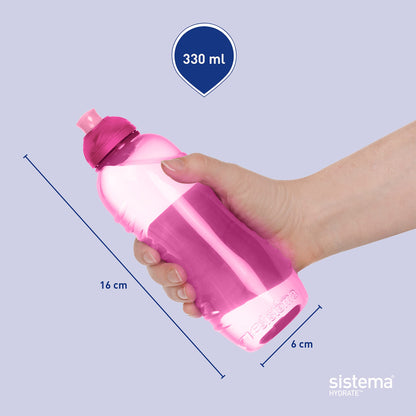 11 oz Sistema Hydrate Twist 'N' Sip Water Bottle, Color May Vary