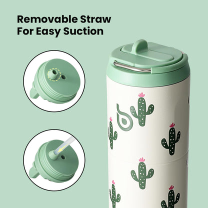 BOTTLE BOTTLE 24oz Insulated Water Bottle with Straw Lid and Handle – Stainless Steel, Double-Wall Vacuum, Leakproof, Reusable, BPA-Free, Ideal for Sports, Gym & Travel