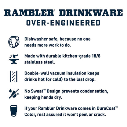 18 oz YETI Rambler Stainless Steel Bottle, Vacuum Insulated, Leak-Proof with Chug Cap, Big Sky Blue