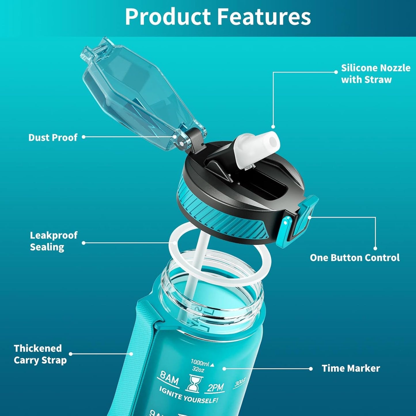 24 oz CamelBak Podium Bike Water Bottle, Easy Squeeze, Fits Most Bike Cages, Coral Sunset