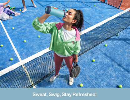 26 oz Insulated Stainless Steel Water Bottle with 2-in-1 Straw and Spout Lid, Leak-Proof, Cold 24H for Sports, Travel, School, Candy Ripple