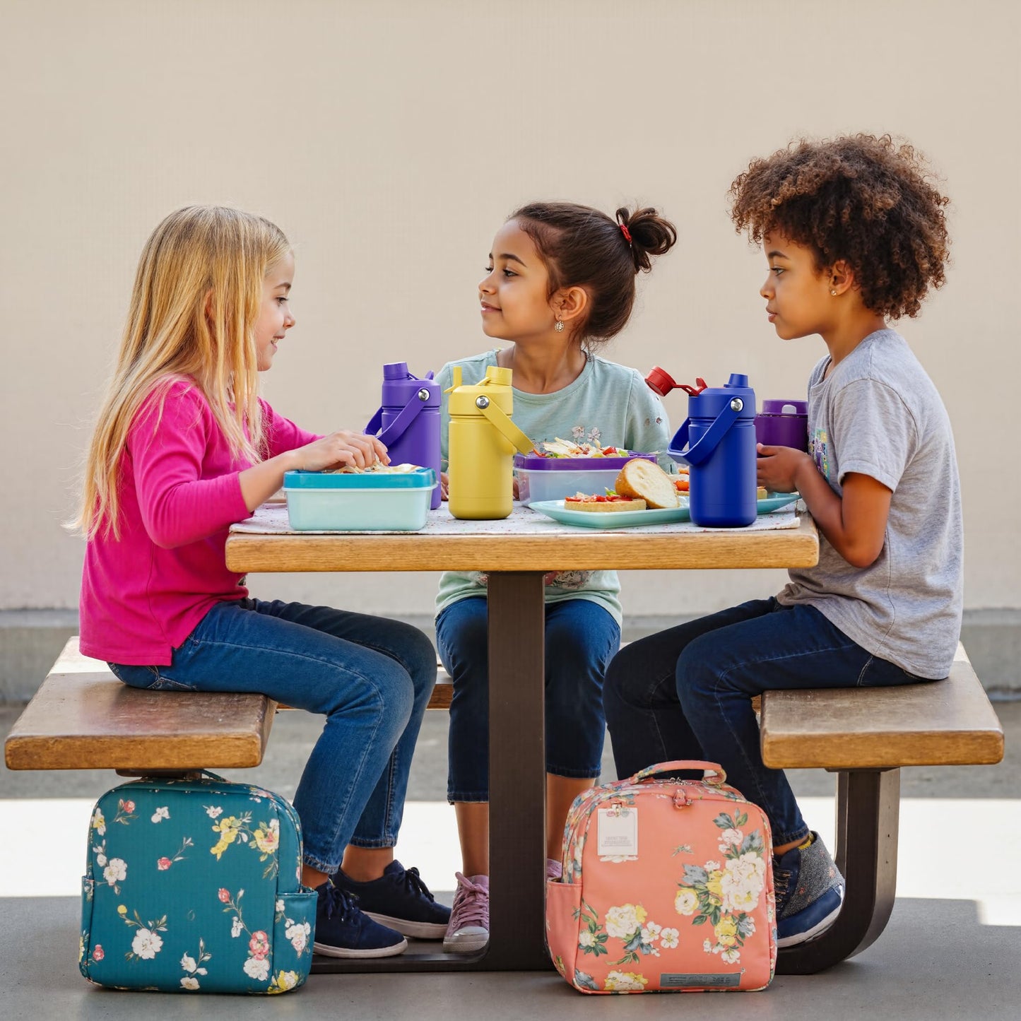 40 oz Insulated Stainless Steel Water Bottle with Two-Way Spout, Built-In Straw, Bucket Handle, BPA-Free, Leak-Proof, Daybreak