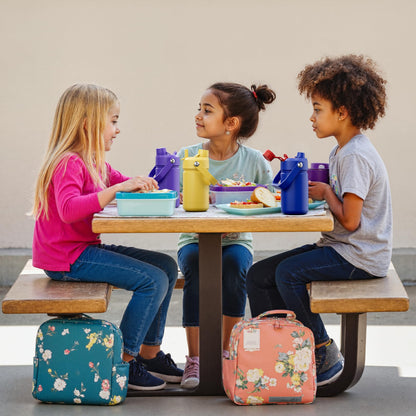 40 oz Insulated Stainless Steel Water Bottle with Two-Way Spout, Built-In Straw, Bucket Handle, BPA-Free, Leak-Proof, Daybreak