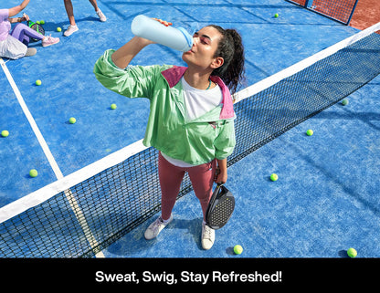 26 oz Insulated Stainless Steel Water Bottle with 2-in-1 Straw and Spout Lid, Leak-Proof, Cold 24H for Sports, Travel, School, Cotton Candy