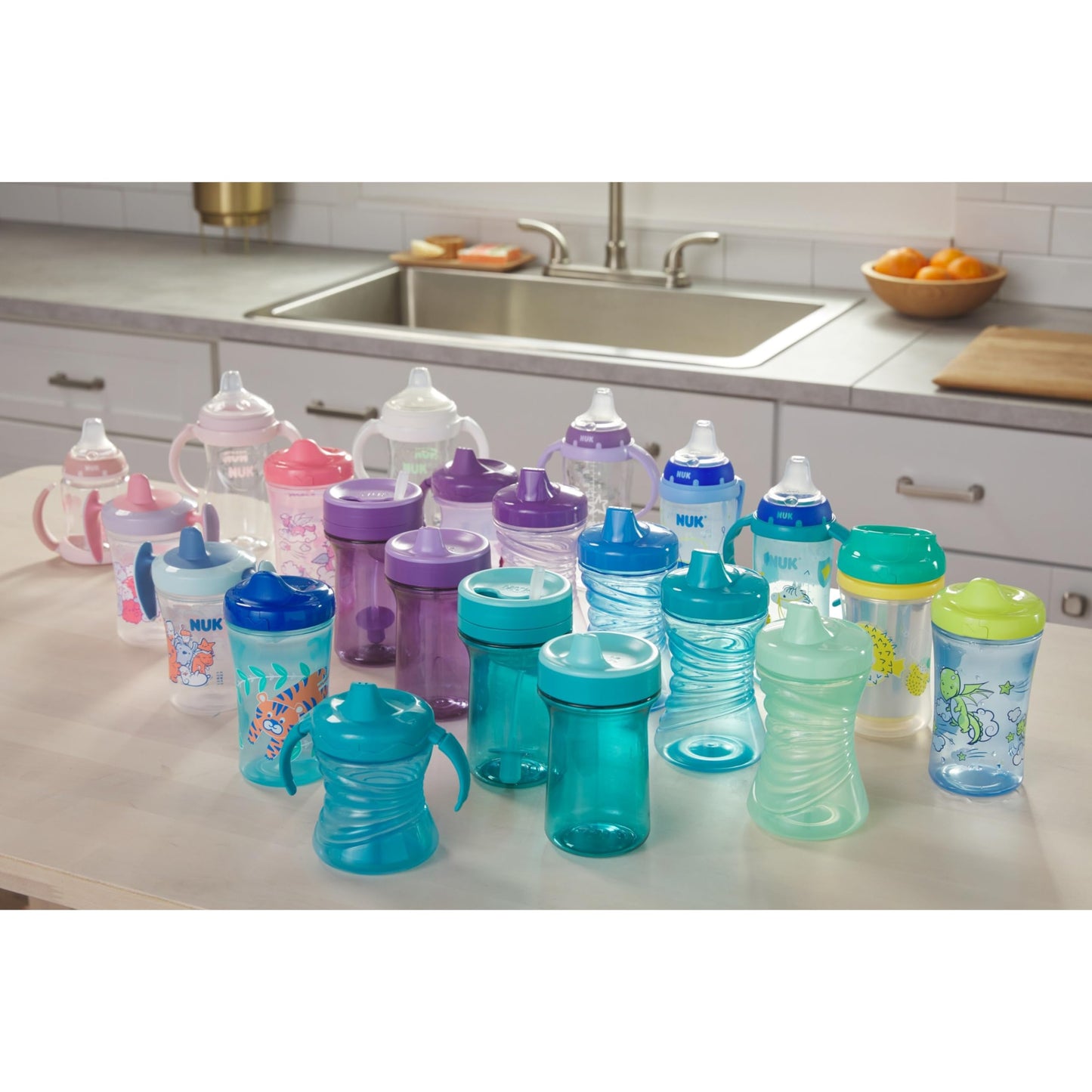 NUK Learner Sippy Cup – 10 oz, 2-Pack, Spill-Proof, BPA-Free, for Babies 8+ Months