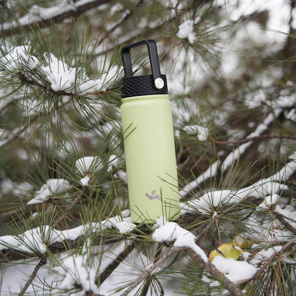 32 oz Stainless Steel Insulated Water Bottle with 3 Lids, Reusable Sports Bottle, Double Wall Vacuum Flask, Macaron Green