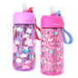 2 Pack 15 oz Bentgo Kids Water Bottles, Leak-Proof Durable Tritan, BPA-Free, Flip-Up Straw, Dishwasher Safe, Rainbows & Butterflies / Fairies, Ages 3+, School, Sports, Daycare, Camp