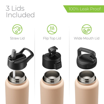 32 oz Motivational Water Bottle with Straw, Time Marker, BPA-Free Tritan, 1L Leak-Proof Sports Bottle with Carry Strap for Women, Gym, Fitness, Outdoor